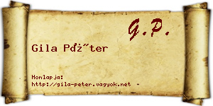 Gila Péter névjegykártya
